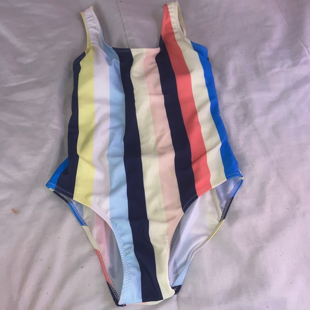 Size Small Striped One Piece Swimsuit